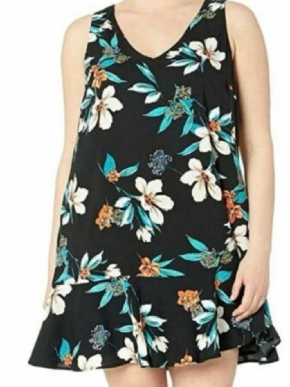 Karen Kane Large  FloralPrint Sleeveless Dress